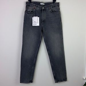 Zara I NWT WO(MAN) Mid-Rise Straight Leg Jean Marble Gray Size 36